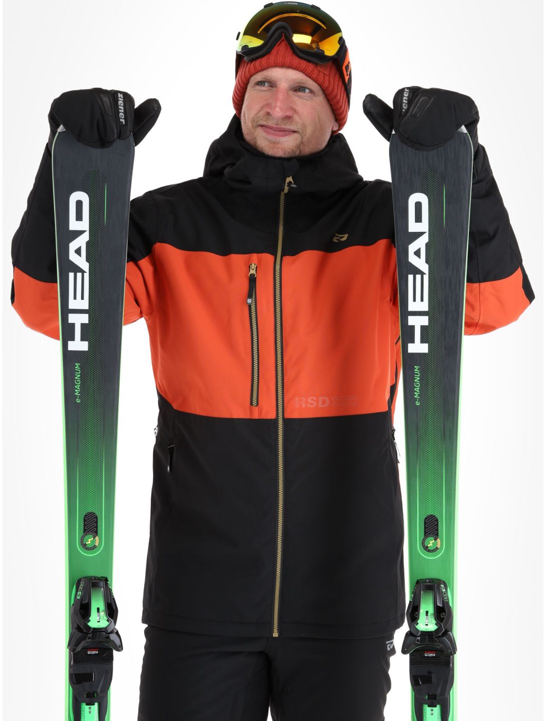 Rehall, Geri-R veste de ski hommes Rust brun, noir 