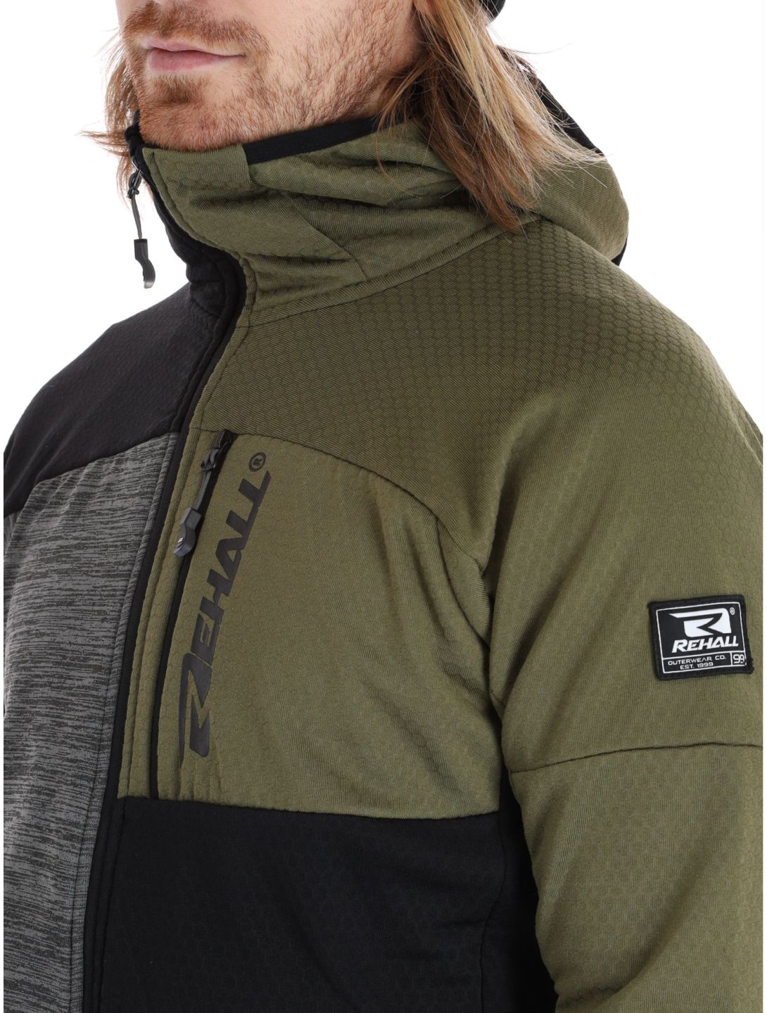 Rehall, Hype-R gilet hommes Olive gris, noir, vert 