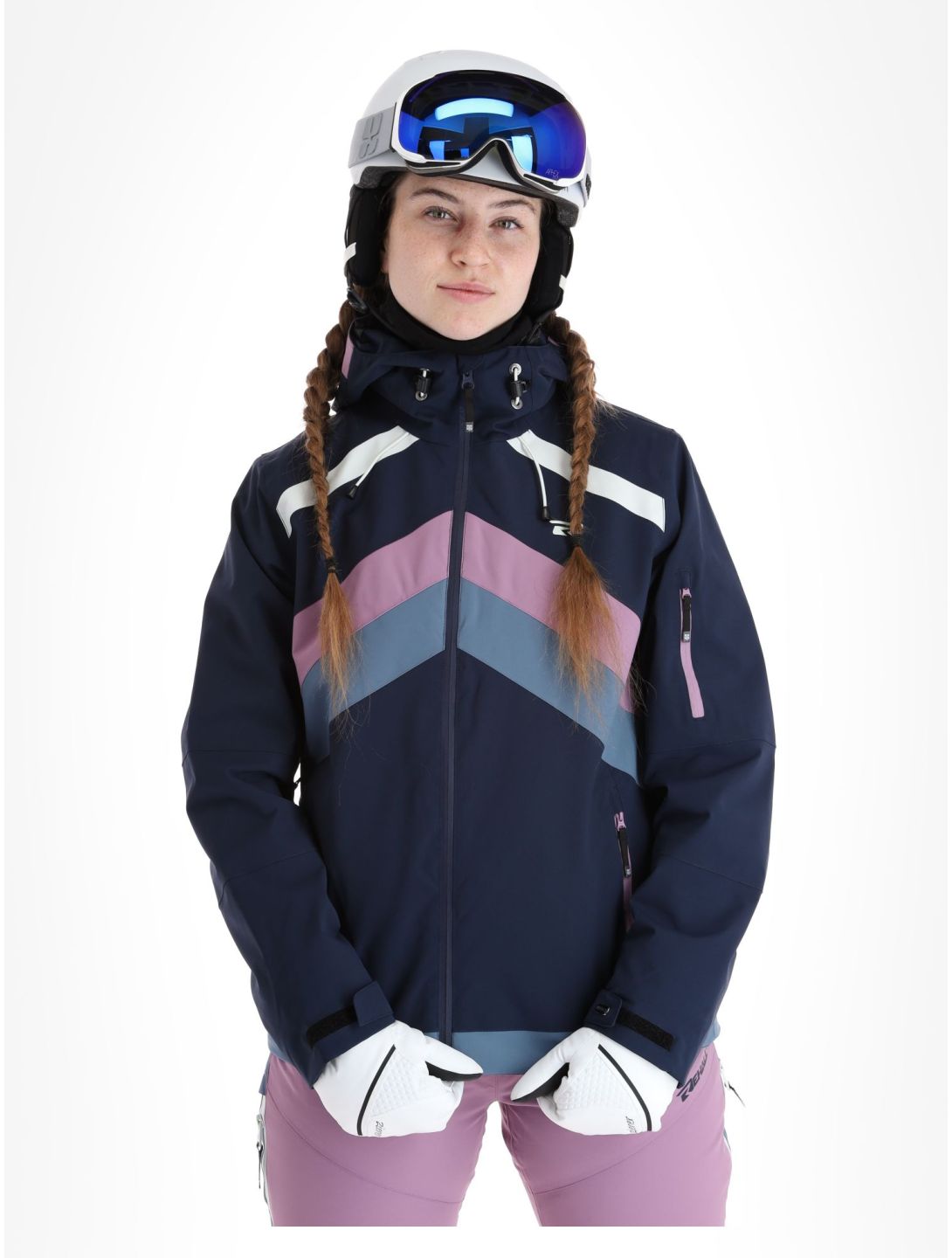 Rehall, June-R veste de ski femmes Navy bleu, violet 