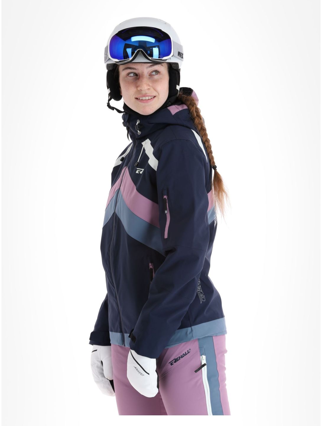 Rehall, June-R veste de ski femmes Navy bleu, violet 