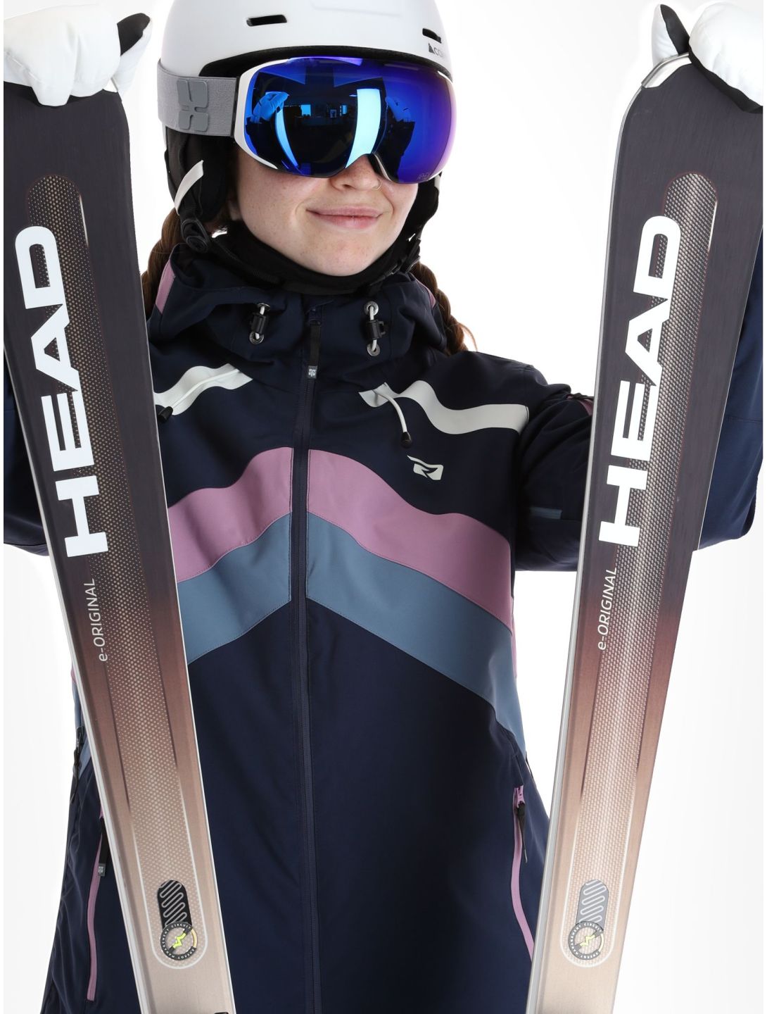 Rehall, June-R veste de ski femmes Navy bleu, violet 