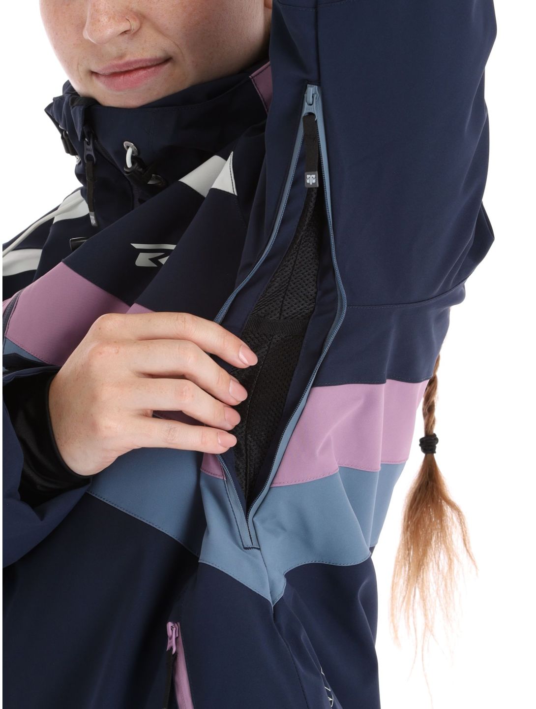 Rehall, June-R veste de ski femmes Navy bleu, violet 