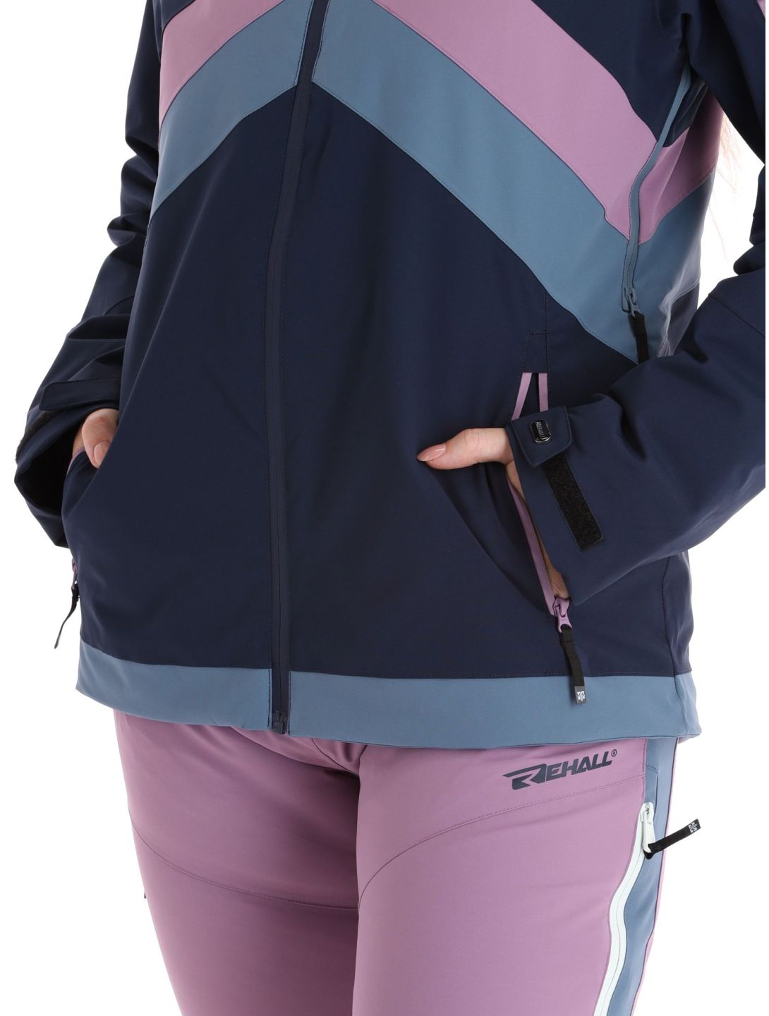 Rehall, June-R veste de ski femmes Navy bleu, violet 