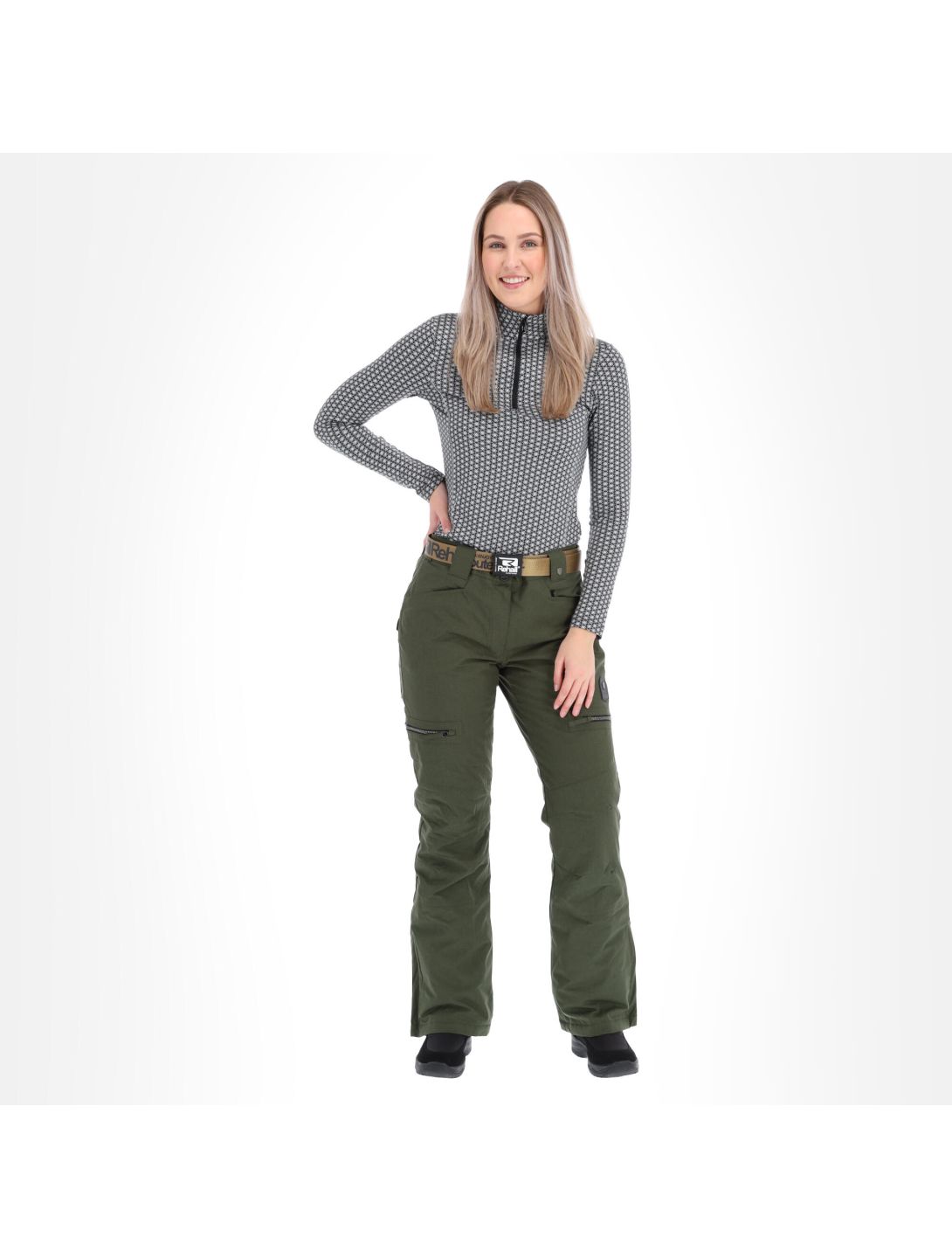 Rehall, Keely-R pantalon de ski femmes olive melange vert 