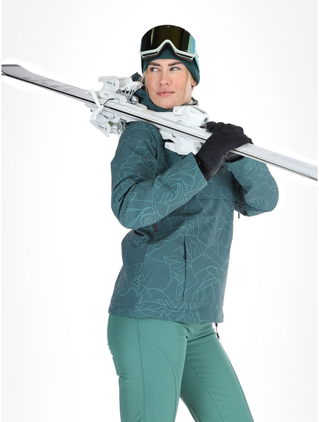 Rehall, Lou-R veste de ski femmes Roses Smoke Pine vert 