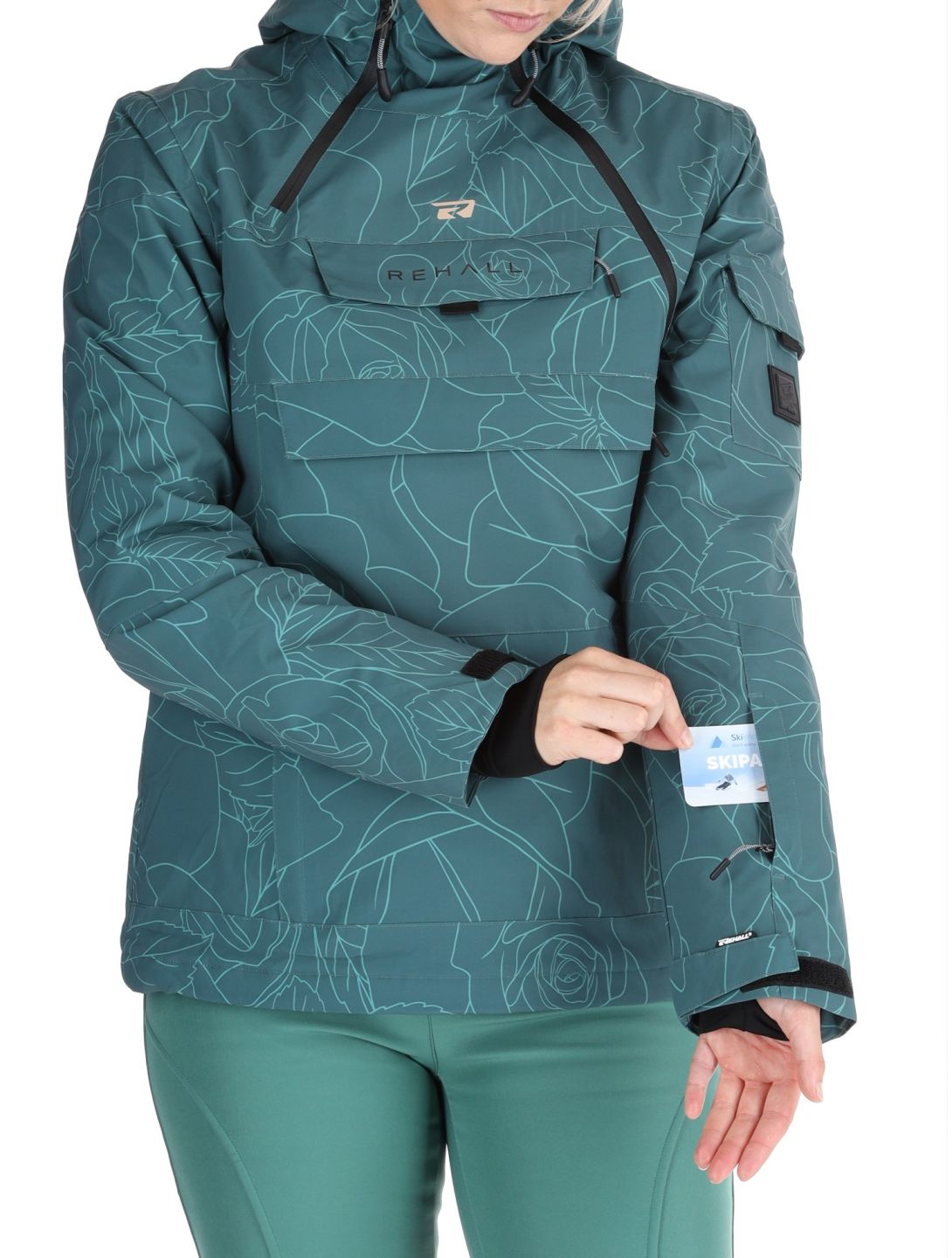 Rehall, Lou-R veste de ski femmes Roses Smoke Pine vert 