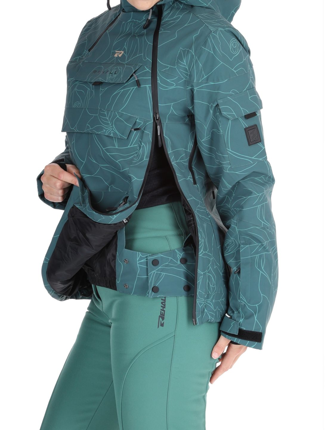 Rehall, Lou-R veste de ski femmes Roses Smoke Pine vert 