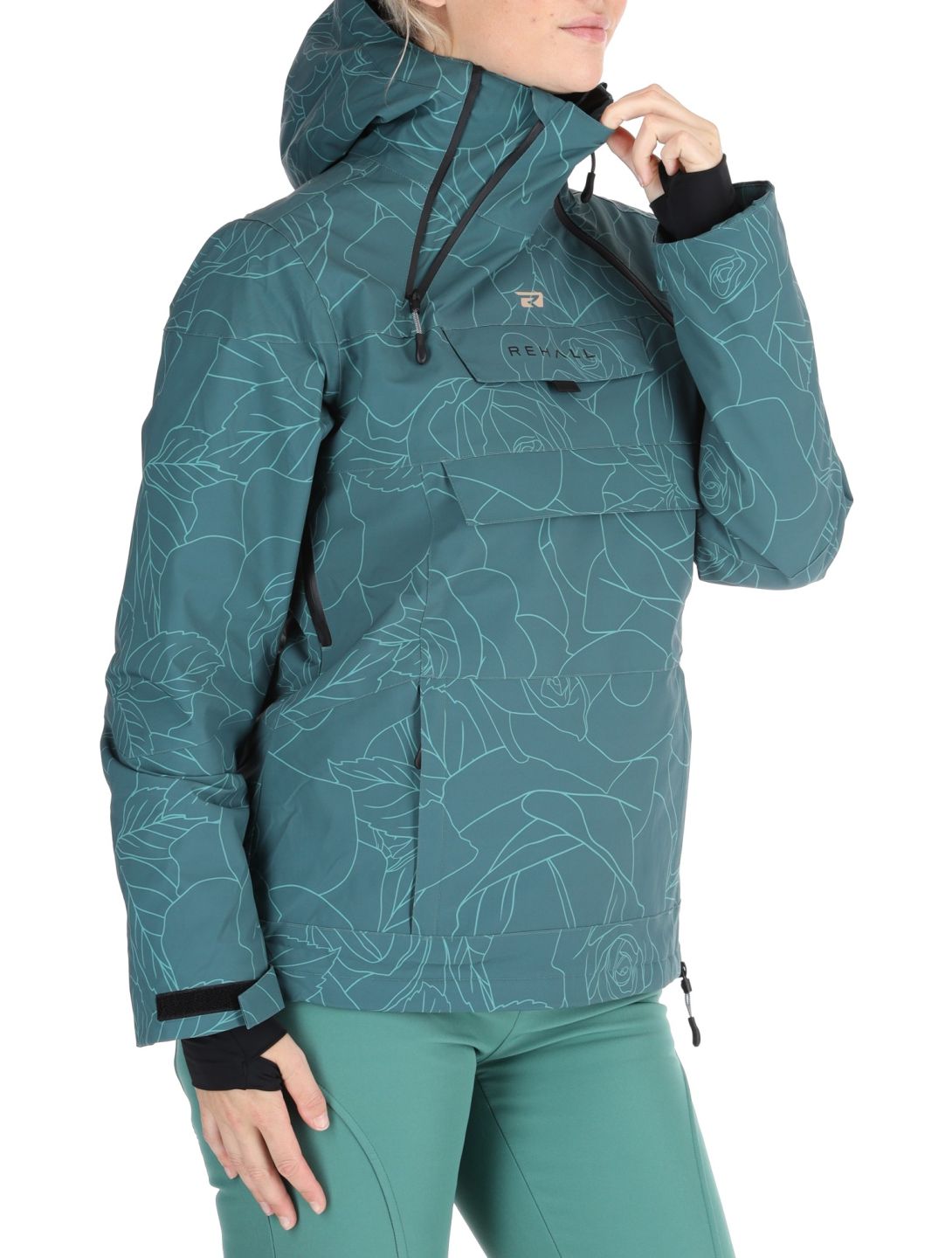 Rehall, Lou-R veste de ski femmes Roses Smoke Pine vert 