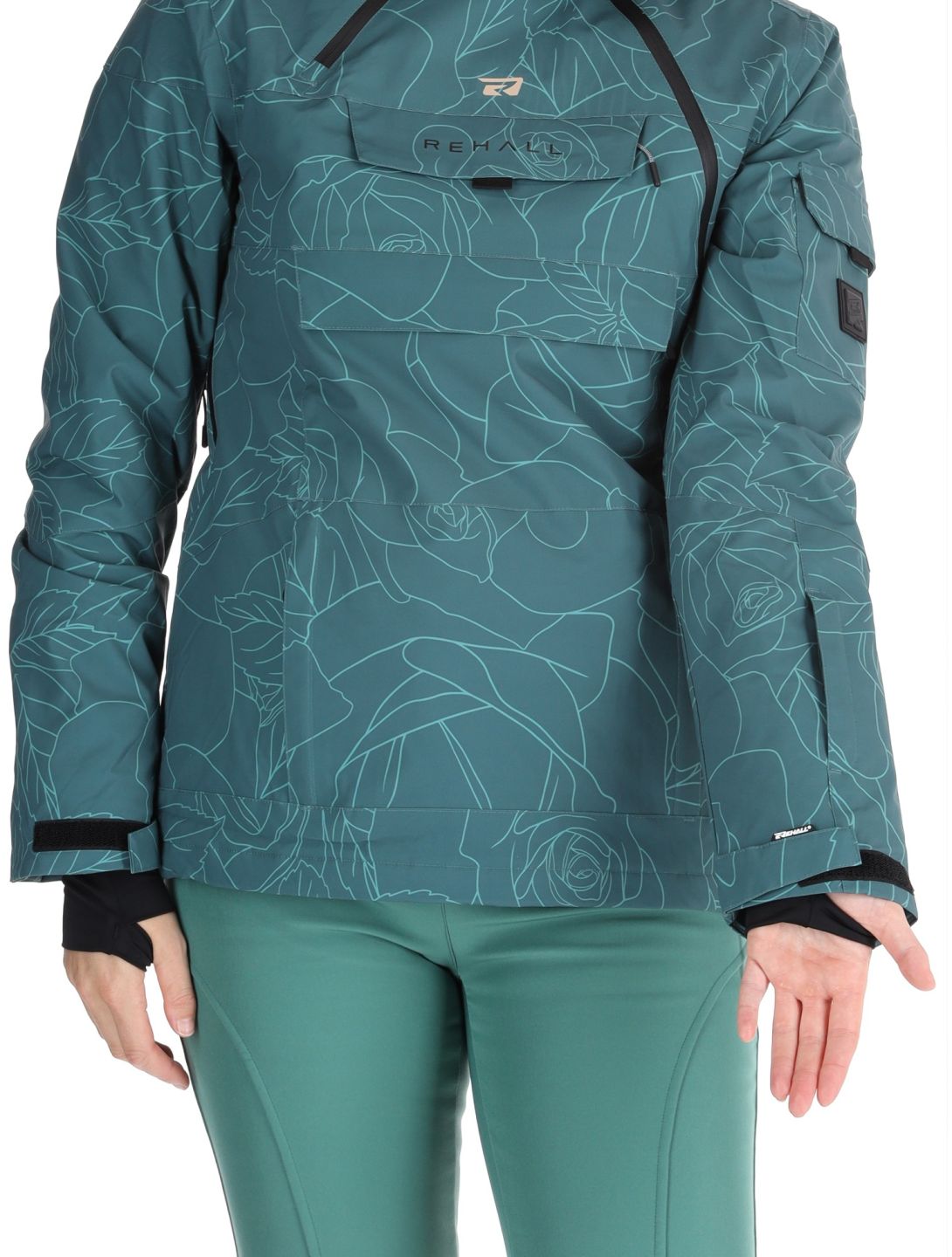 Rehall, Lou-R veste de ski femmes Roses Smoke Pine vert 