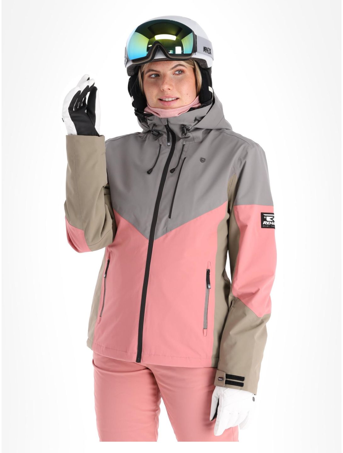 Rehall, Lou-R veste de ski femmes Steel bleu, gris 