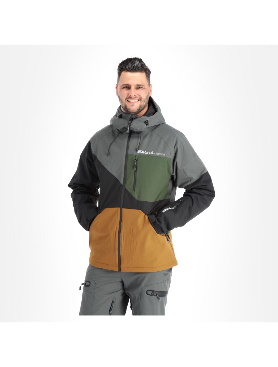 Rehall, Maine-R veste de ski hommes oak gris 