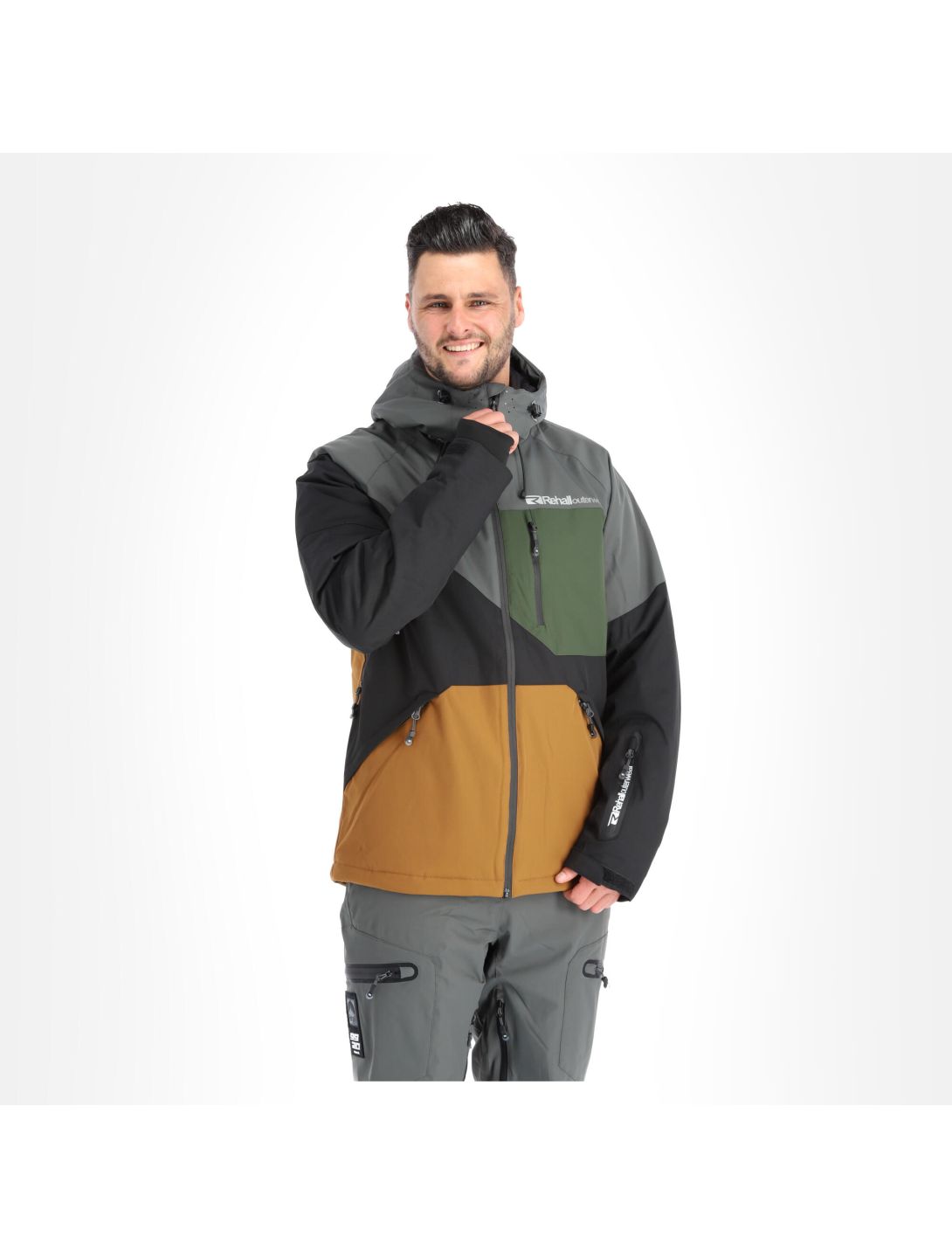 Rehall, Maine-R veste de ski hommes oak gris 