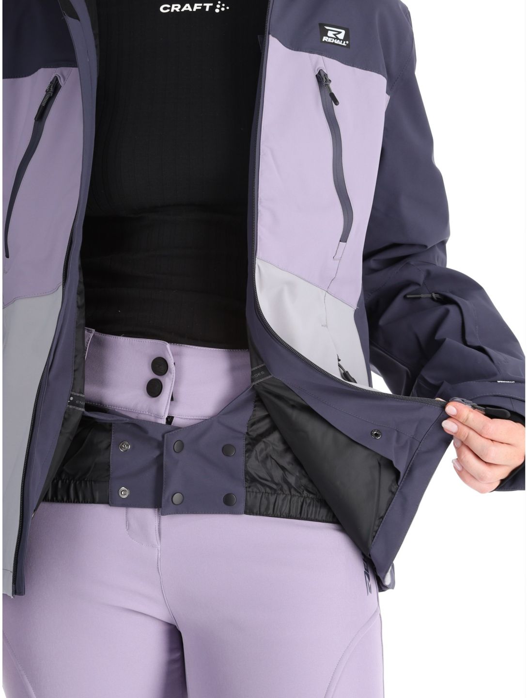 Rehall, Meave-R veste de ski femmes Graphite gris, violet 