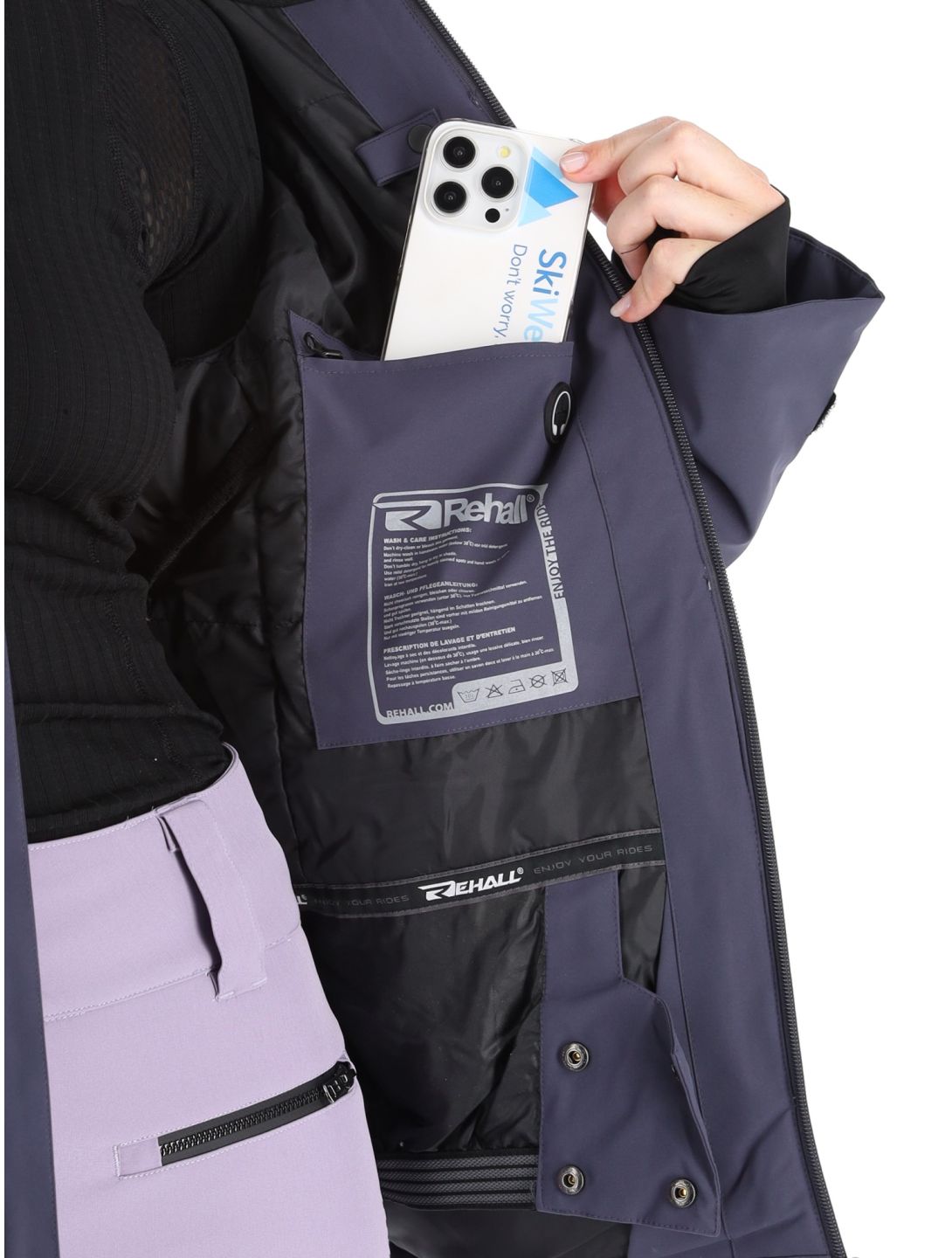 Rehall, Meave-R veste de ski femmes Graphite gris, violet 