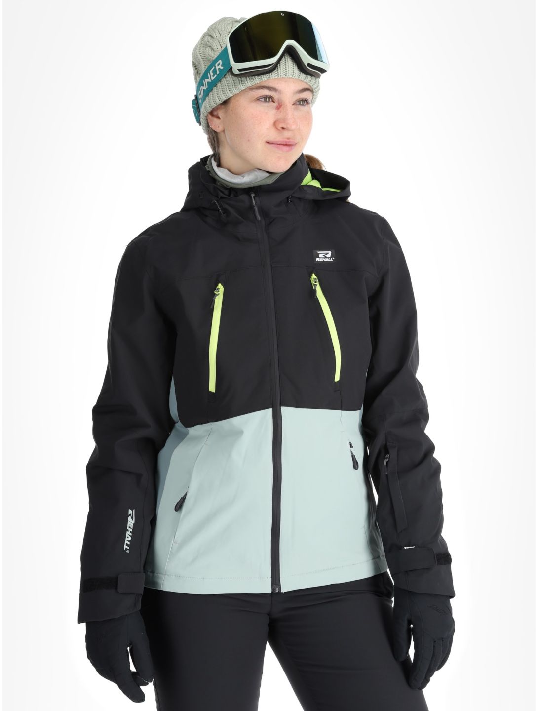 Rehall, Meave-R veste de ski femmes Sharp Green noir, vert 