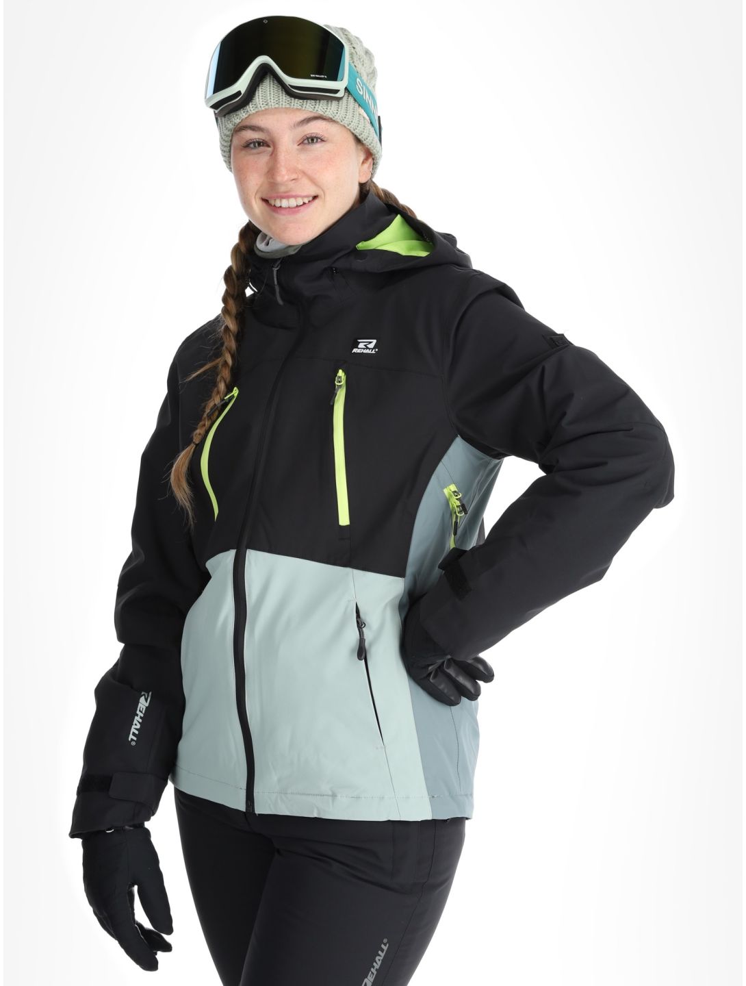 Rehall, Meave-R veste de ski femmes Sharp Green noir, vert 