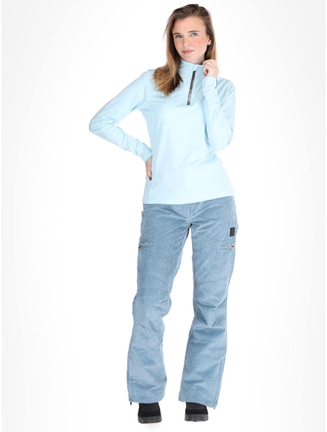 Rehall, Micha-R pull de ski femmes Omphalodes bleu 