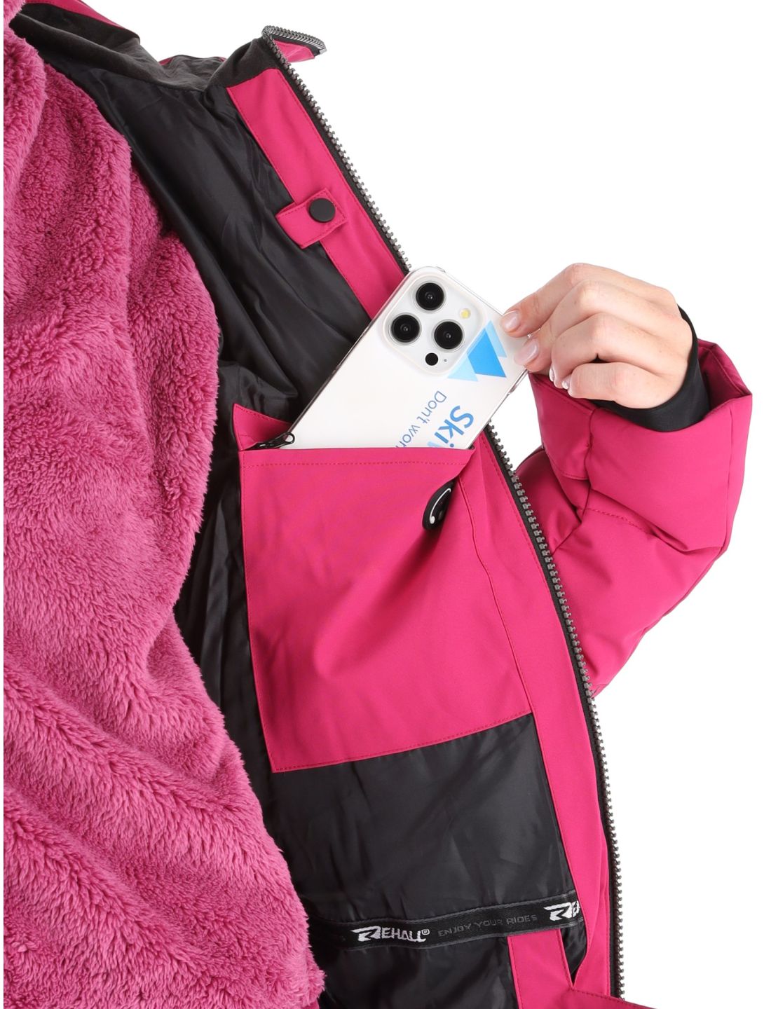 Rehall, Puffy-R veste de ski femmes Festival Fuchsia violet 