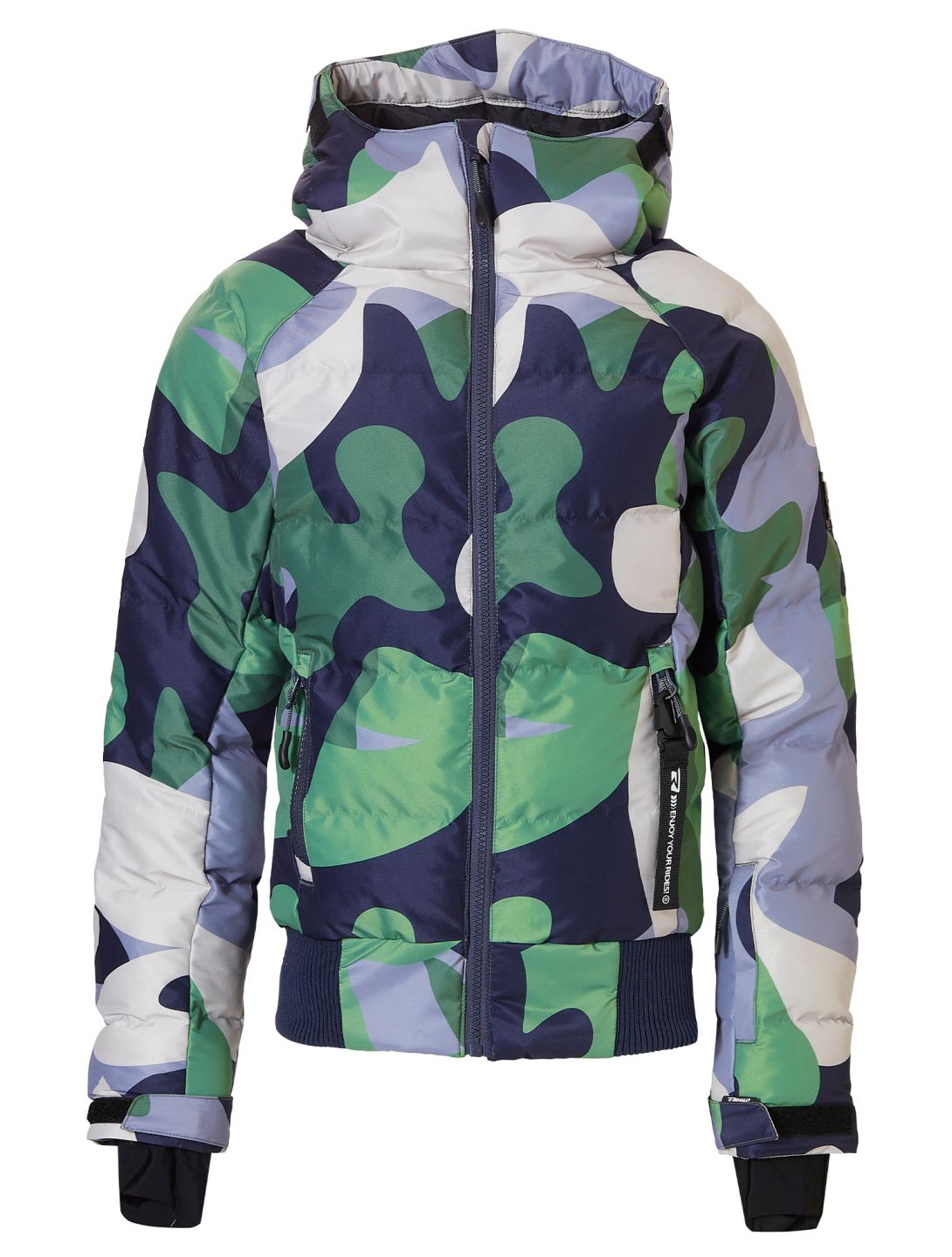 Rehall, Puffy-R veste de ski enfants Camo Frost vert 