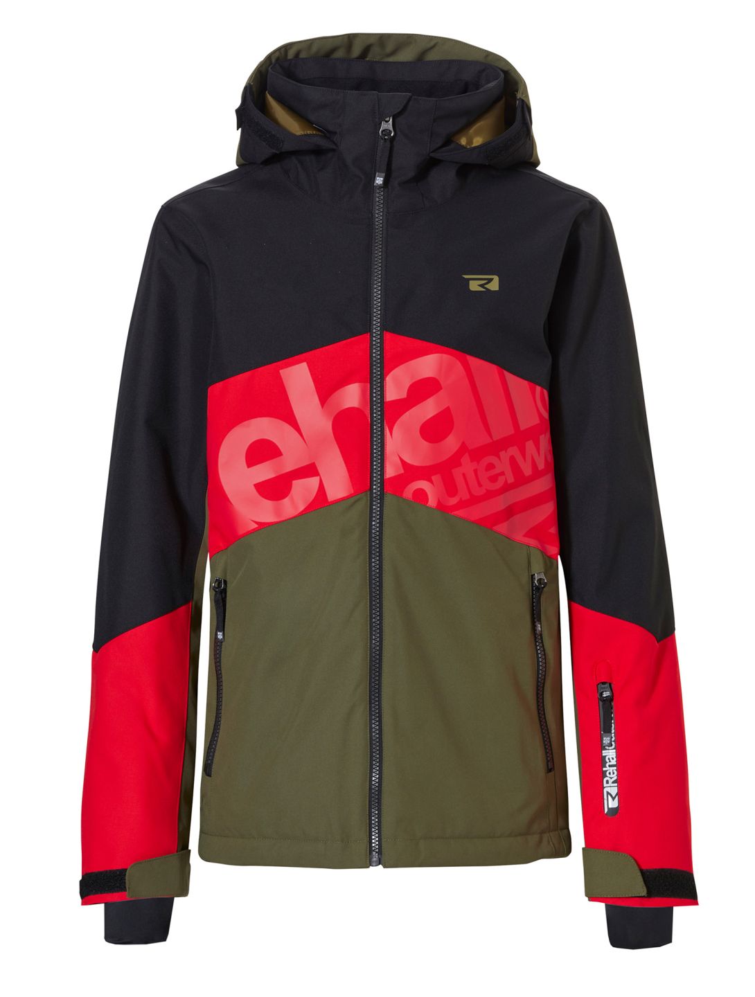 Rehall, Reed-R-Jr. veste de ski enfants Olive noir, rouge, vert 