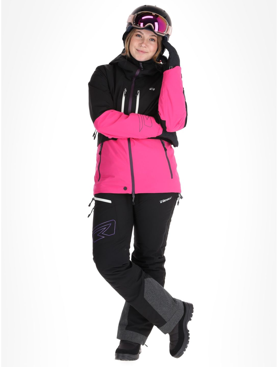 Rehall, Sabinio-R veste de ski femmes Pink noir, rose 