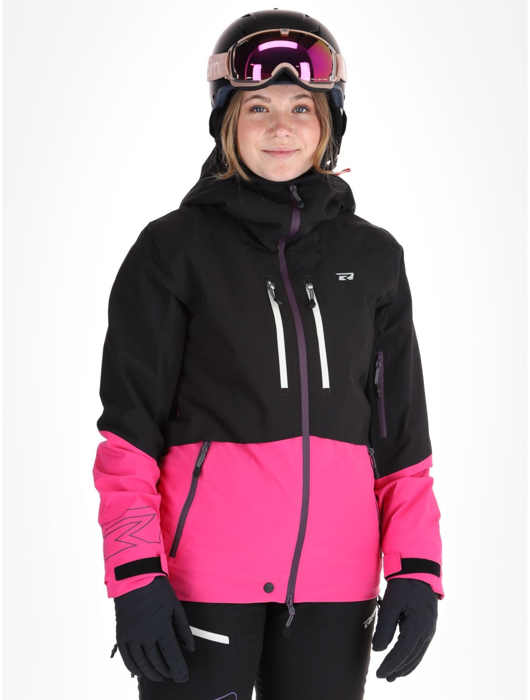 Rehall, Sabinio-R veste de ski femmes Pink noir, rose 