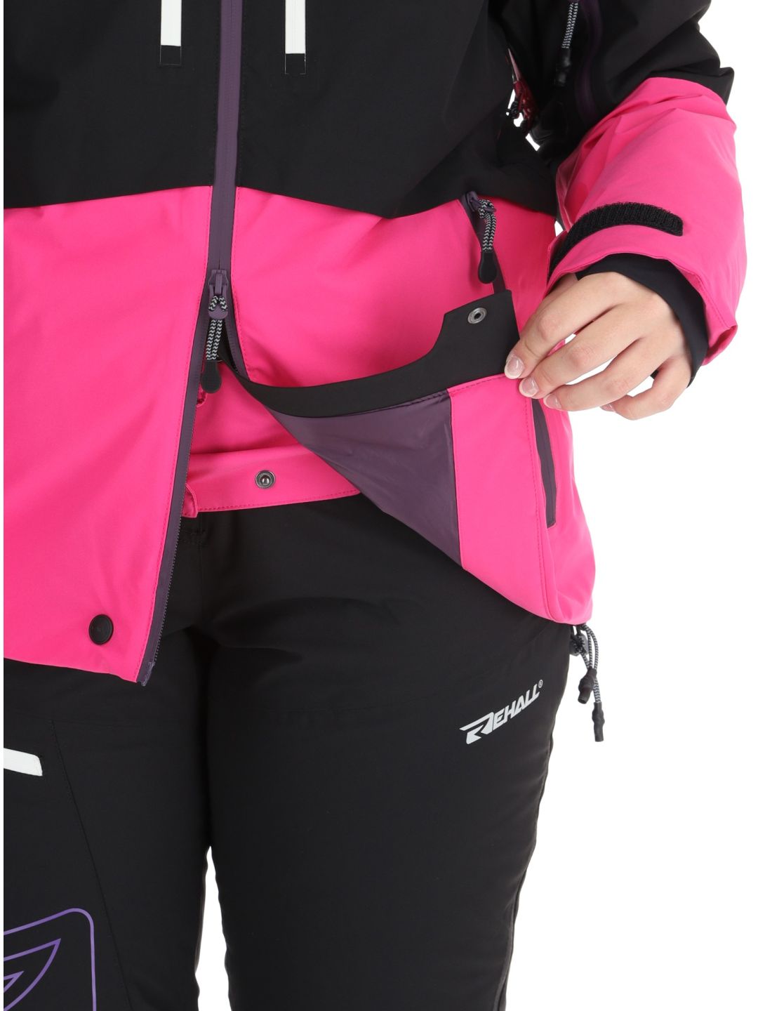 Rehall, Sabinio-R veste de ski femmes Pink noir, rose 