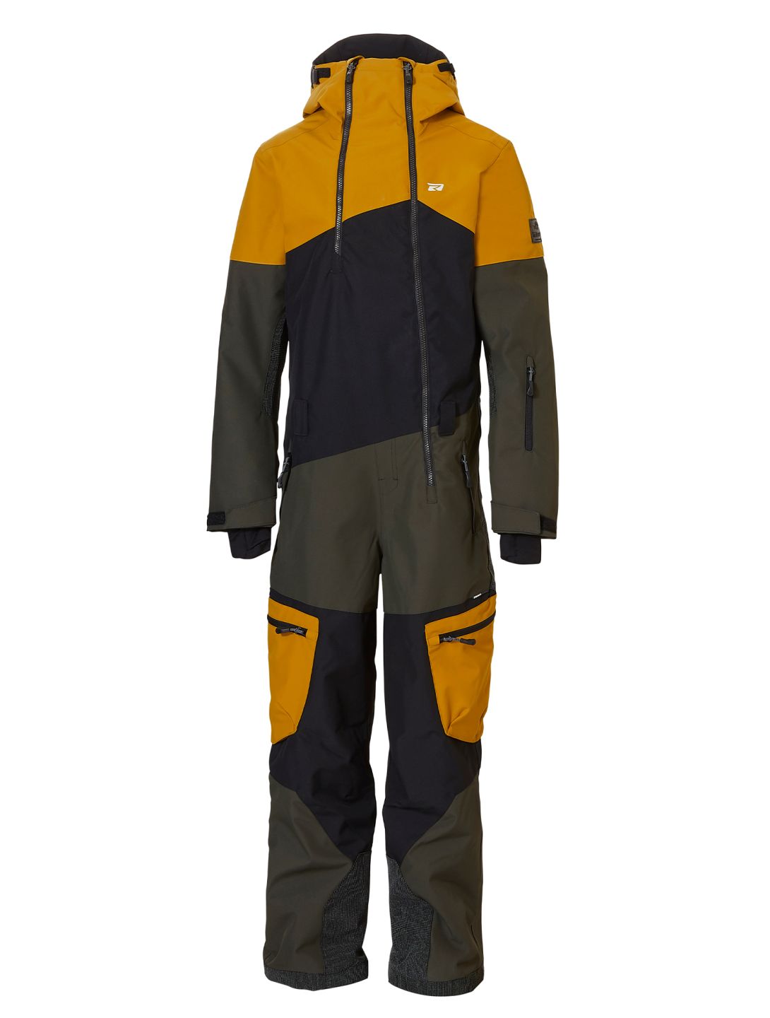 Rehall, Siddley-R combinaison de ski enfants Tobacco brun, gris, noir 