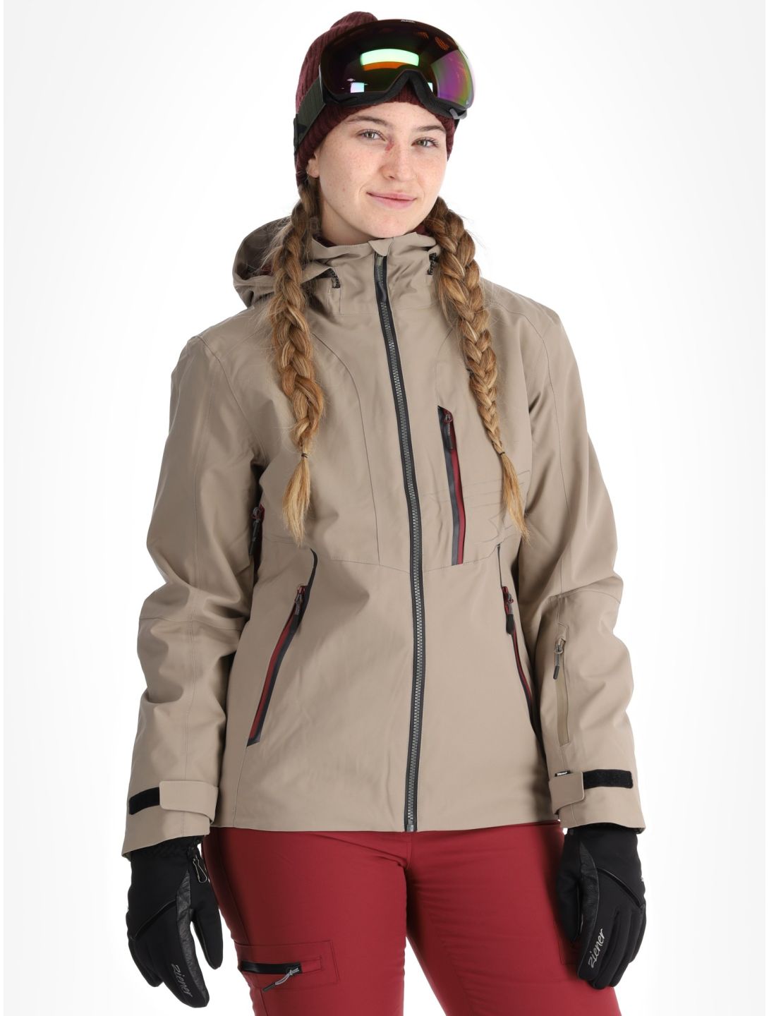 Rehall, Skye-R veste de ski femmes Brindle beige 