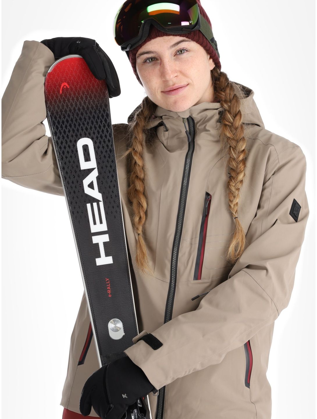 Rehall, Skye-R veste de ski femmes Brindle beige 