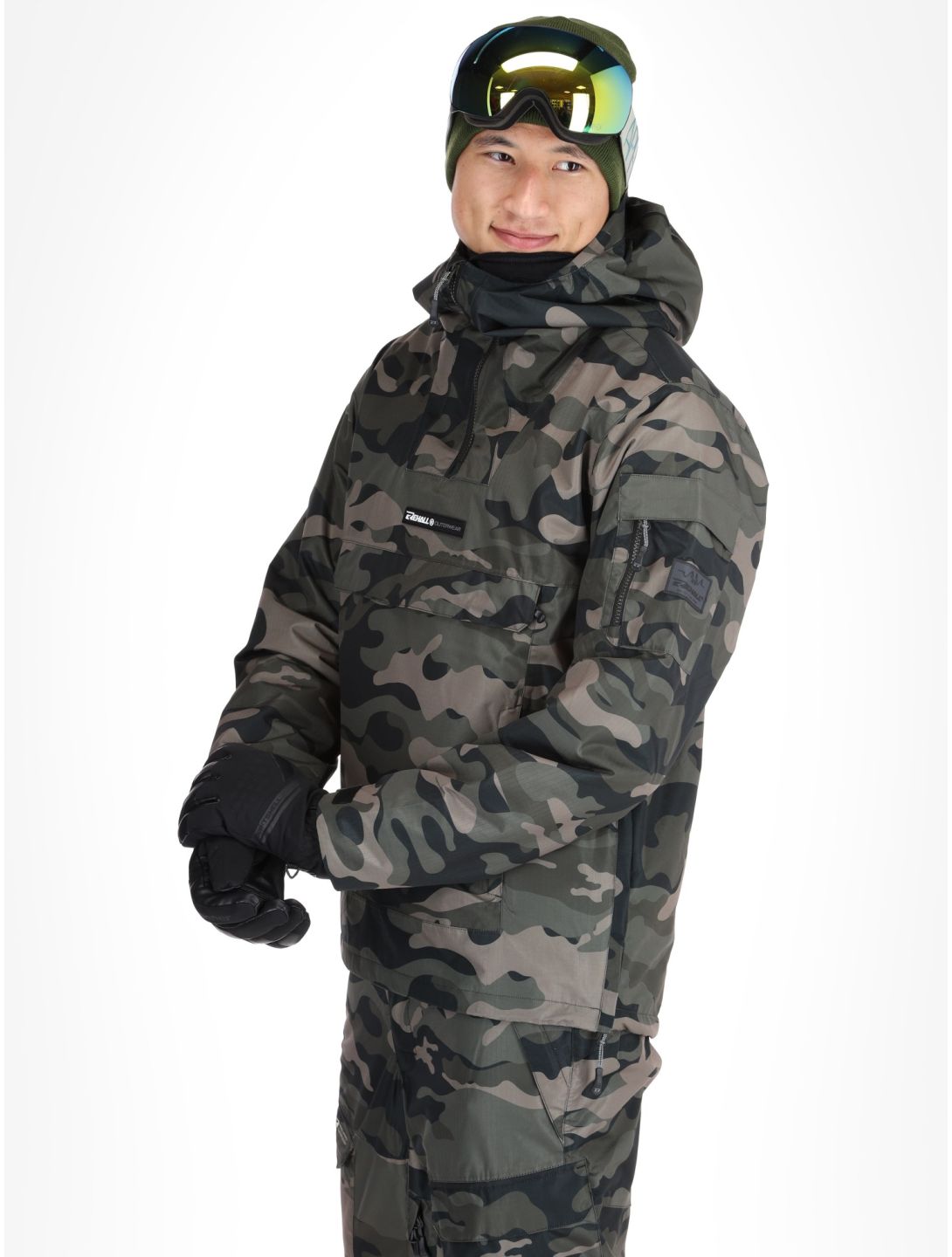 Rehall, Tabor-R anorak d'hiver hommes Camo Black noir 