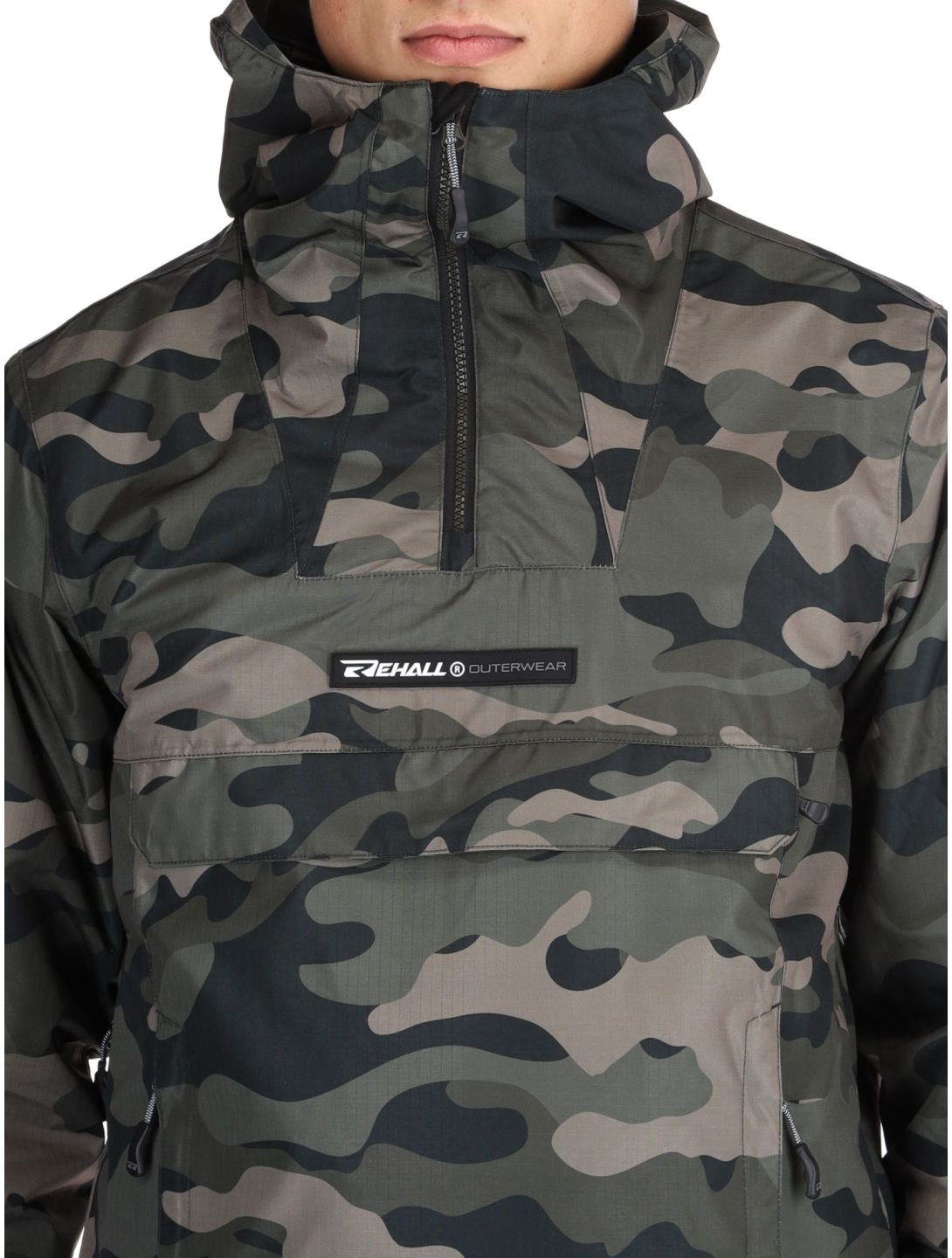 Rehall, Tabor-R anorak d'hiver hommes Camo Black noir 