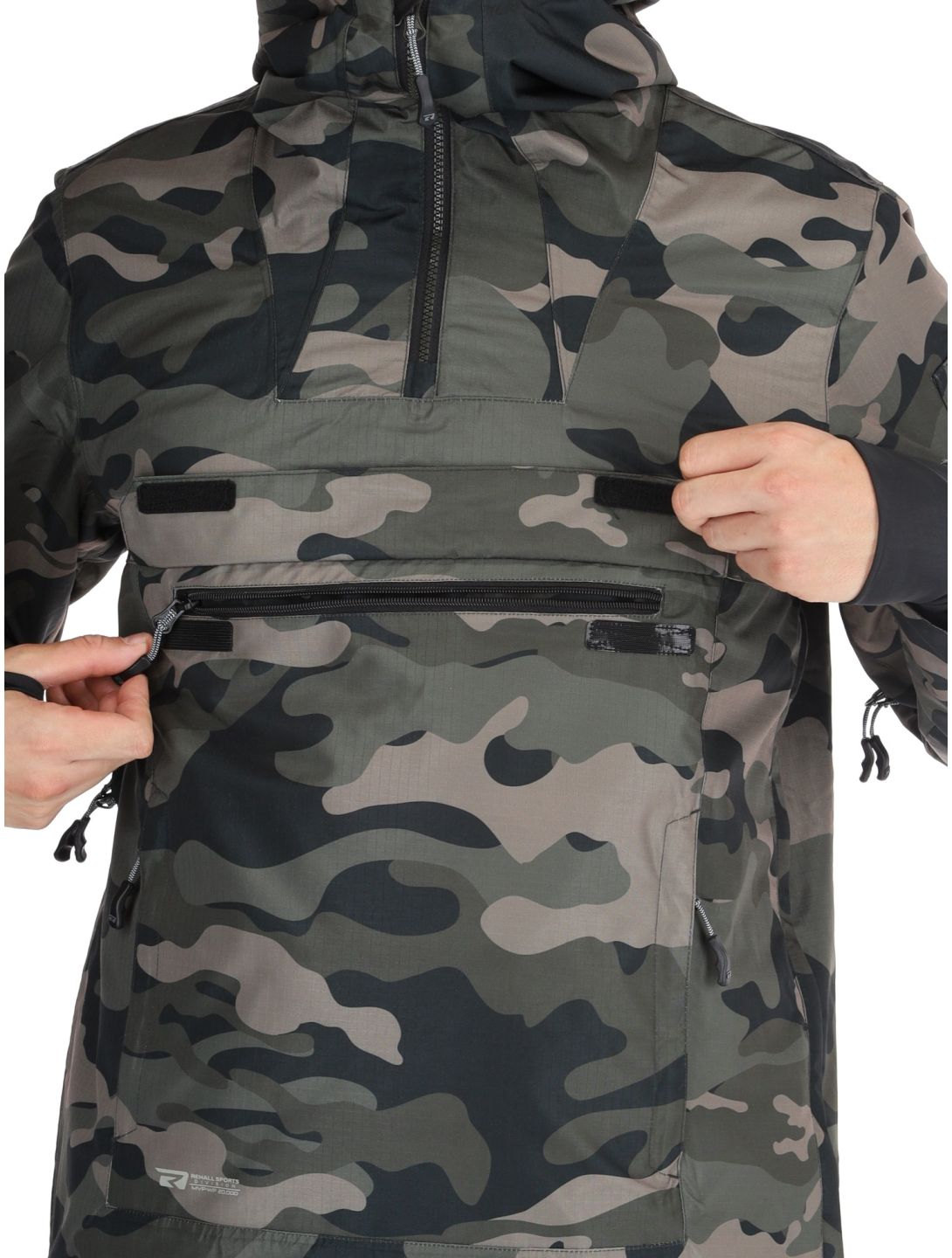 Rehall, Tabor-R anorak d'hiver hommes Camo Black noir 