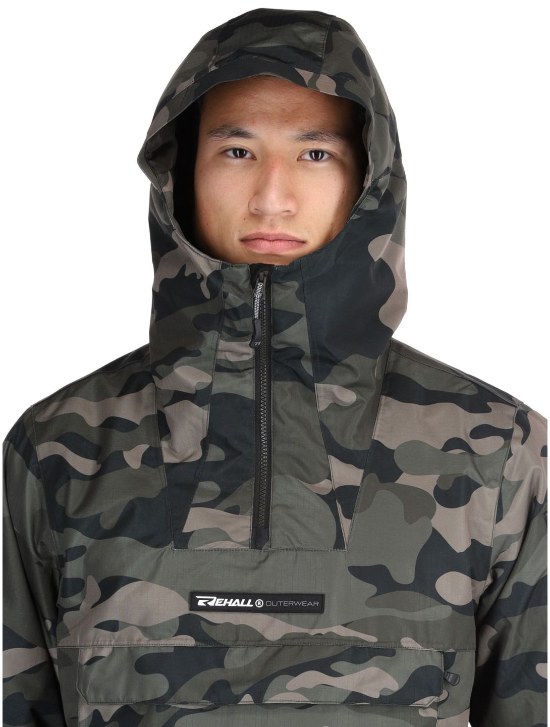 Rehall, Tabor-R anorak d'hiver hommes Camo Black noir 