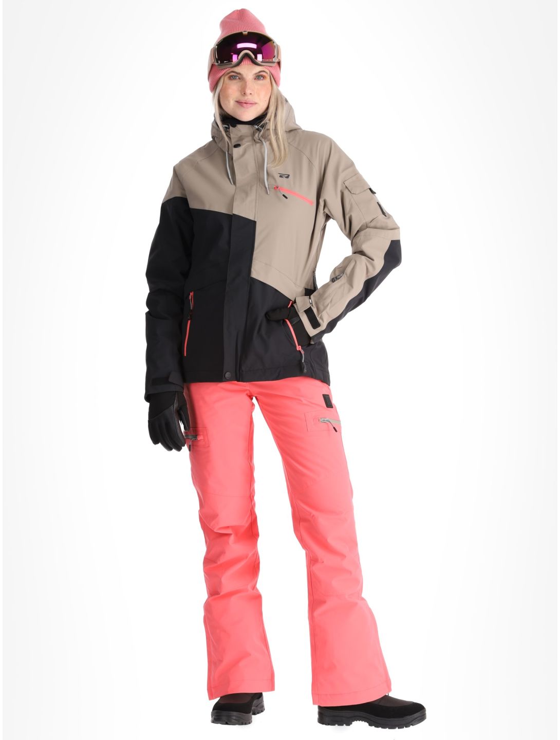 Rehall, Tasha-R veste de ski femmes Brindle beige 