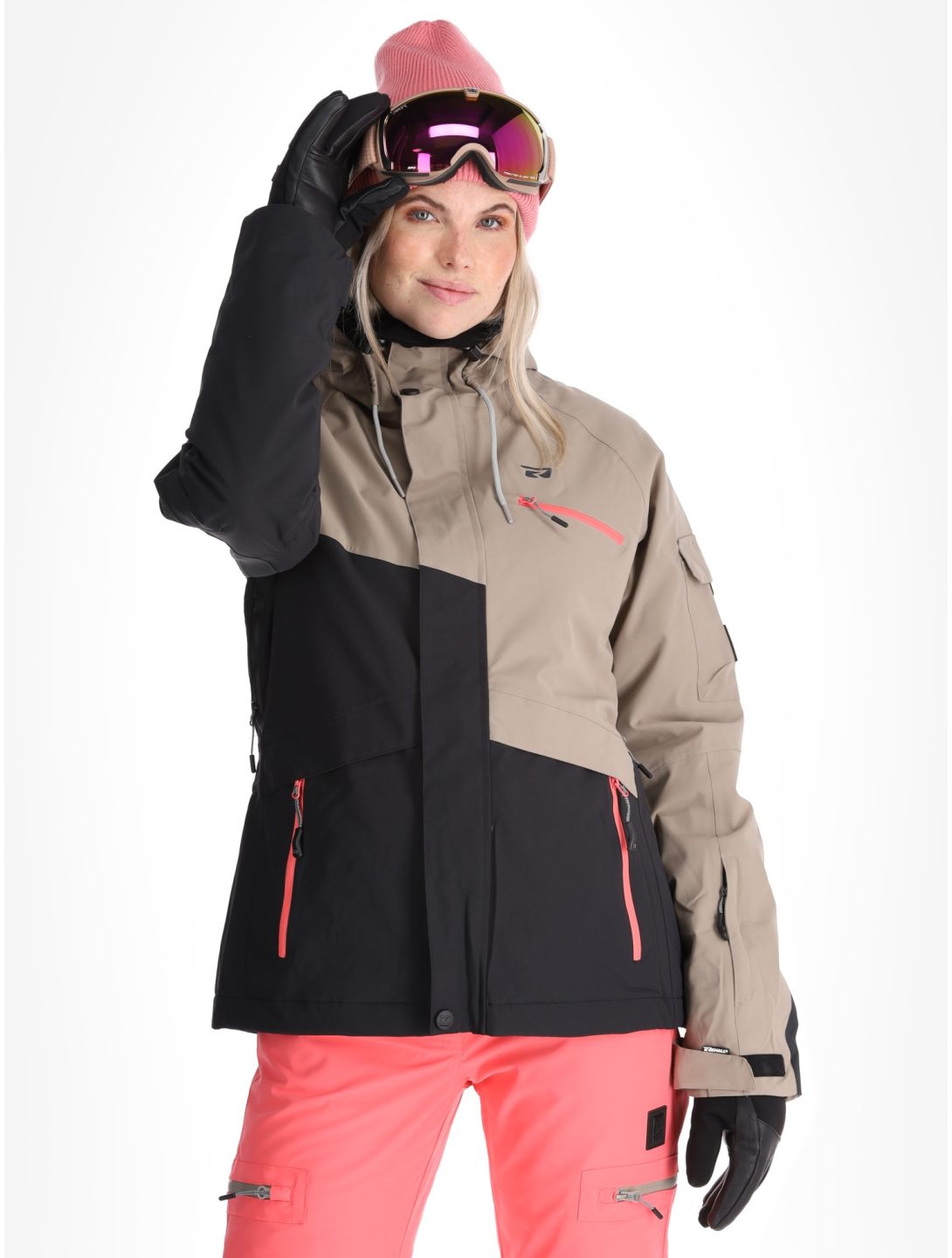 Rehall, Tasha-R veste de ski femmes Brindle beige 