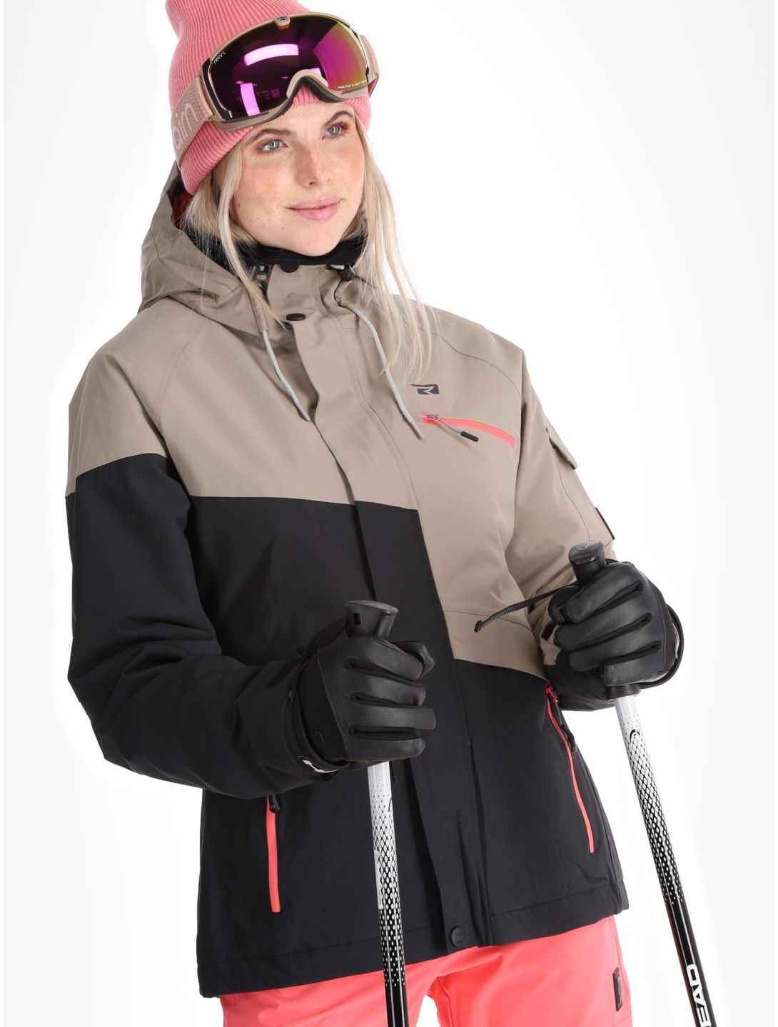 Rehall, Tasha-R veste de ski femmes Brindle beige 