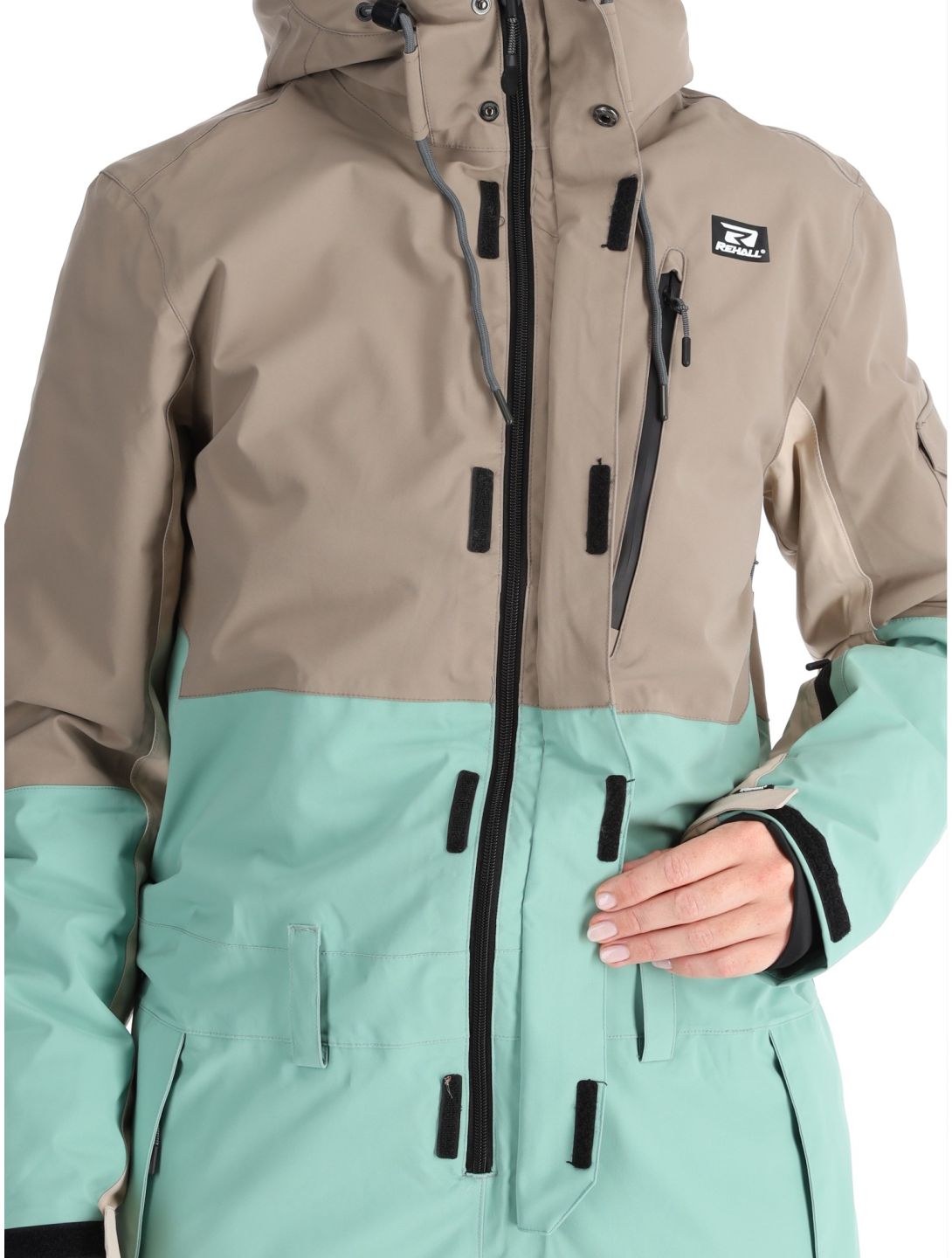 Rehall, Tyger-R combinaison de ski femmes Feldspar beige, vert 