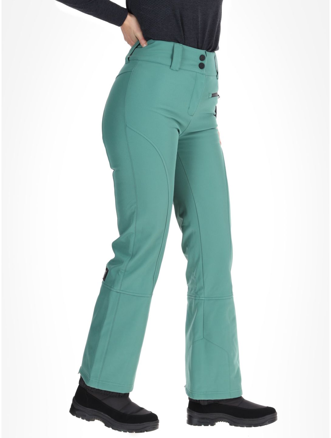 Rehall, Yves-R pantalon de ski en softshell femmes Smoke Pine vert 