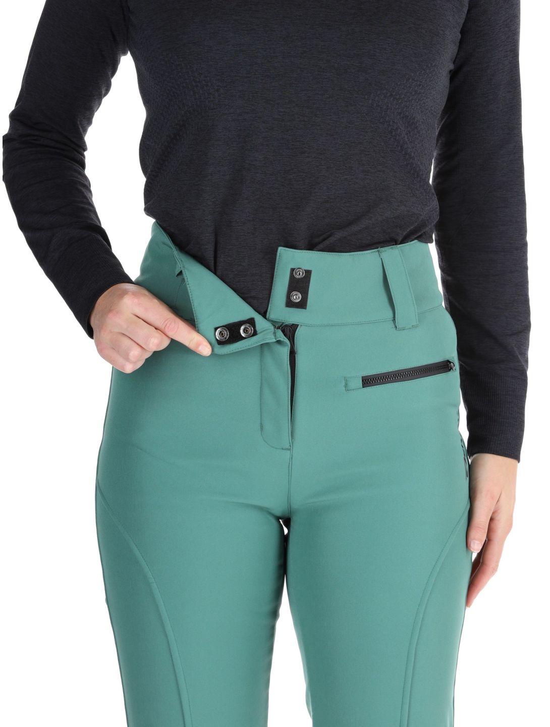 Rehall, Yves-R pantalon de ski en softshell femmes Smoke Pine vert 