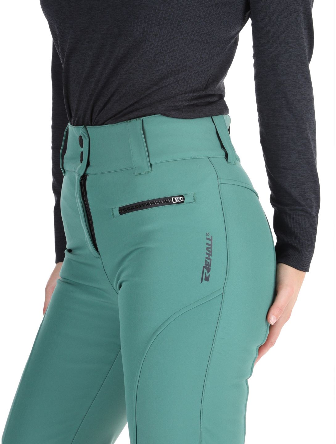 Rehall, Yves-R pantalon de ski en softshell femmes Smoke Pine vert 