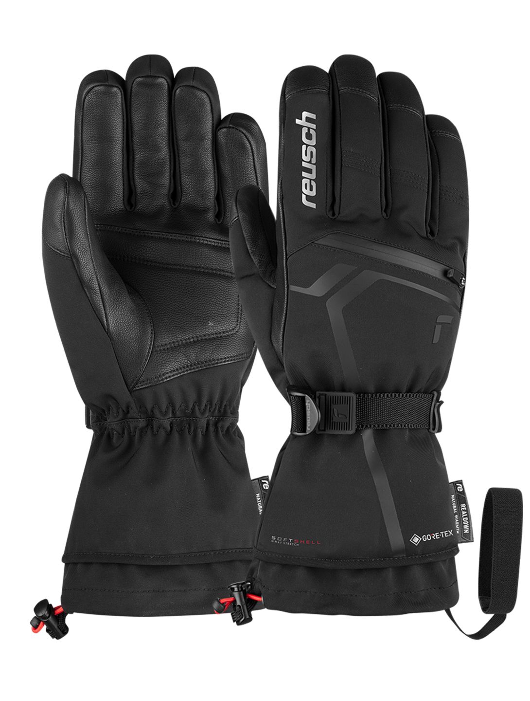 Reusch, Down Spirit GTX gants de ski hommes Black / Silver argent, noir 