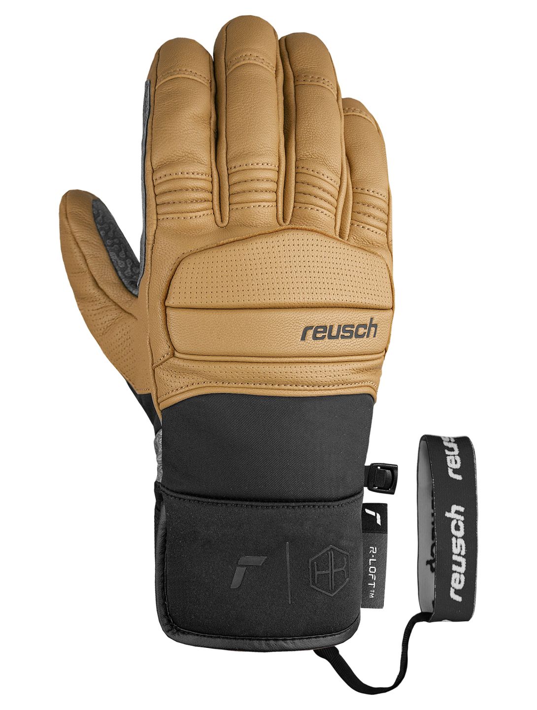 Reusch, Henrik Kristoffersen gants de ski hommes Camel / Black brun, noir 