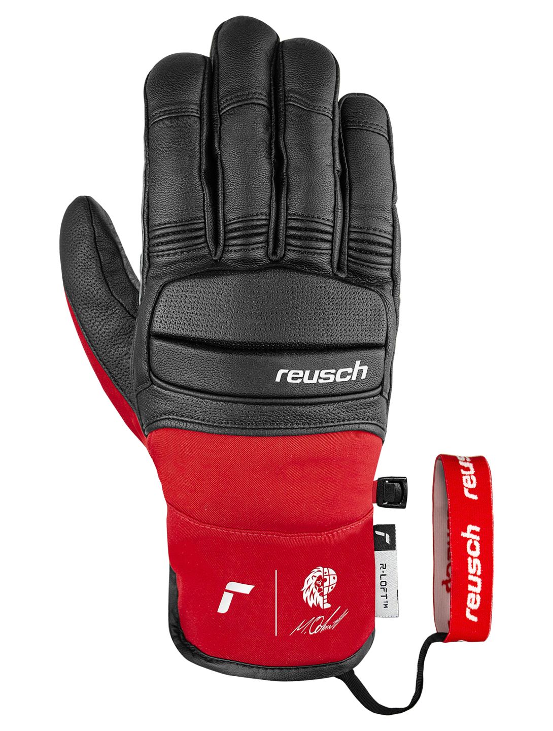 Reusch, Marco Odermatt gants de ski hommes Black / Fire Red noir, rouge 