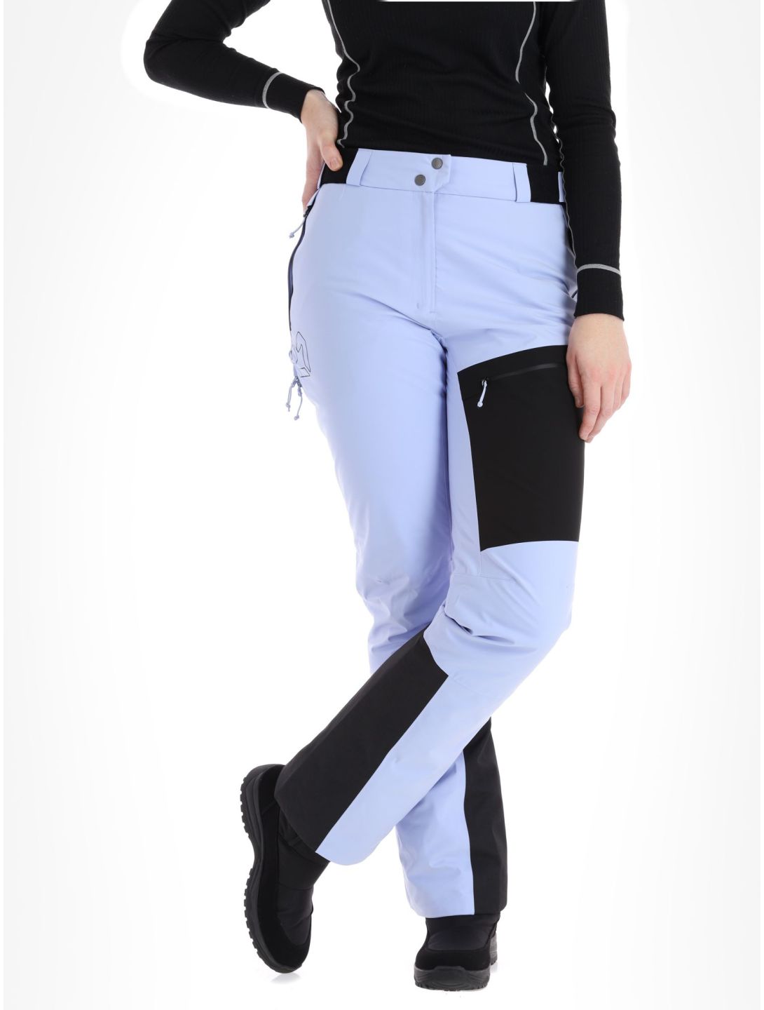 Rock Experience, Fanatic pantalon de ski femmes Baby Lavender / Caviar noir, violet 