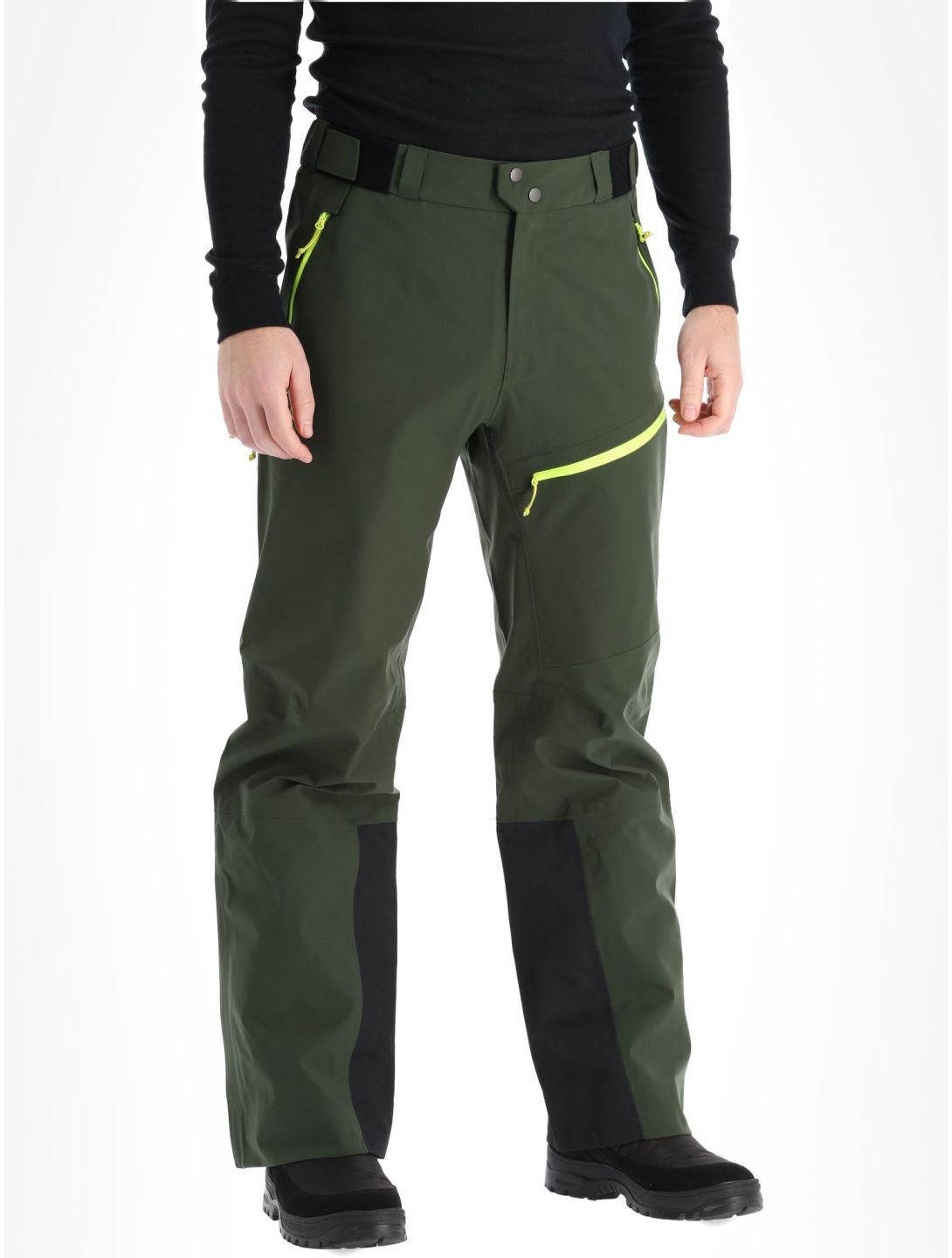 Rock Experience, Rockmantic pantalon de ski hommes Kombu Green / Safety Yellow jaune, vert 