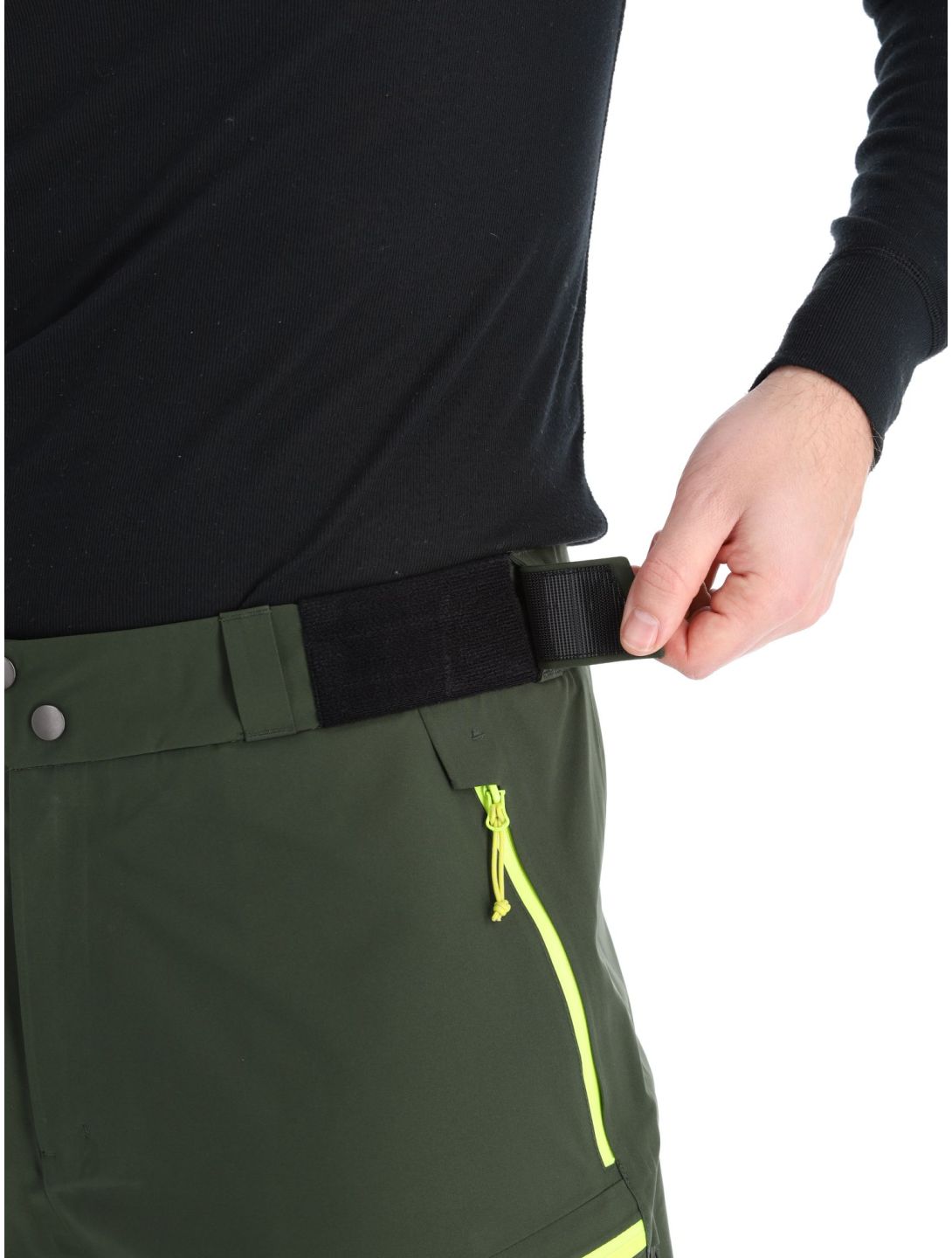 Rock Experience, Rockmantic pantalon de ski hommes Kombu Green / Safety Yellow jaune, vert 