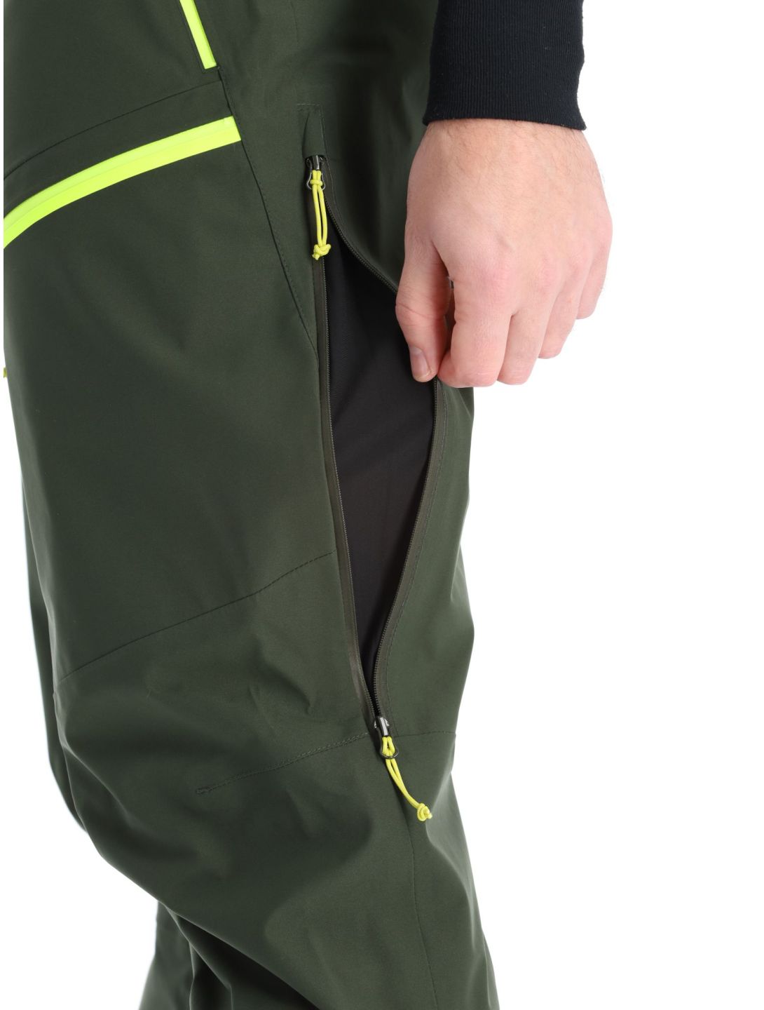 Rock Experience, Rockmantic pantalon de ski hommes Kombu Green / Safety Yellow jaune, vert 