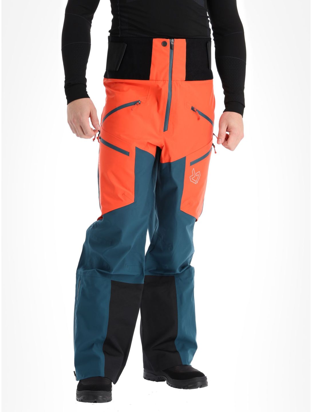 Rock Experience, Snowmass pantalon de ski à coque dure hommes Reflecting Pond / Cherry Tomato bleu, rouge 