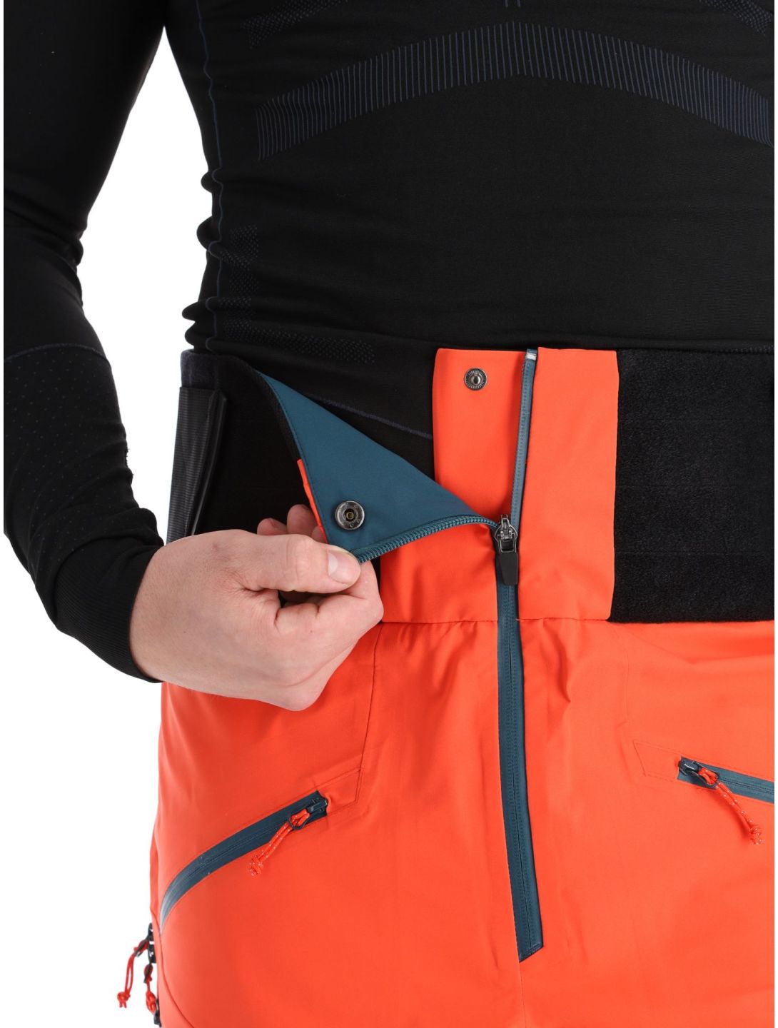 Rock Experience, Snowmass pantalon de ski à coque dure hommes Reflecting Pond / Cherry Tomato bleu, rouge 